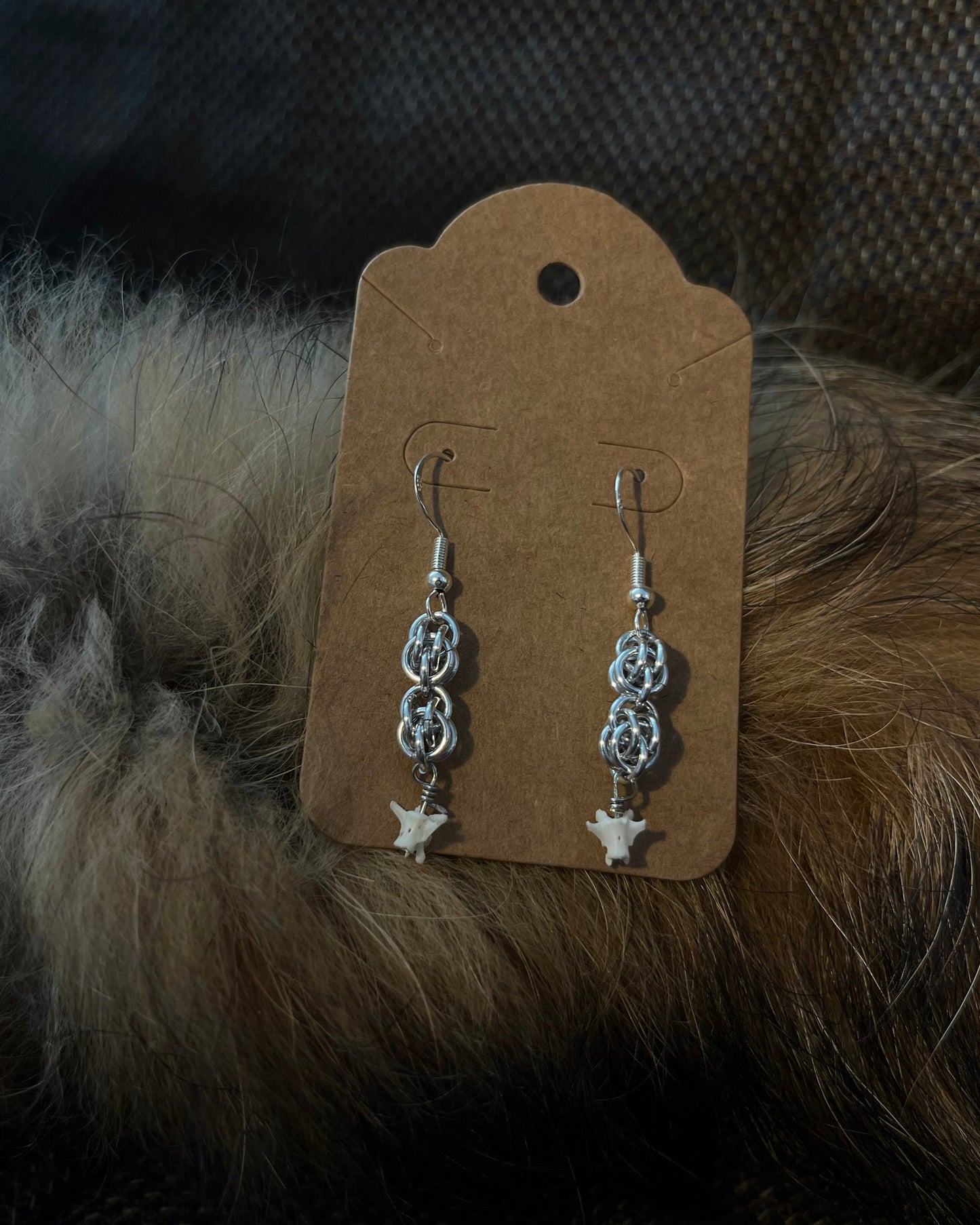 Vertical vertebra earrings